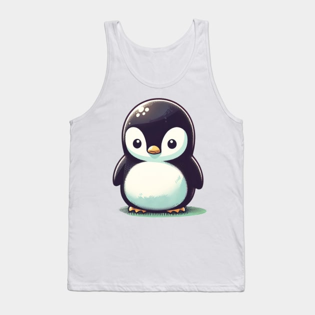 Cute penguin sad Tank Top by Evgmerk